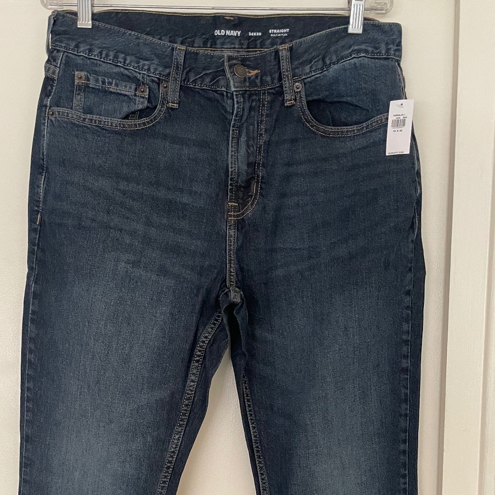 New With Tags. Old Navy Men's Jeans. 34x30. Straight. Dark Wash.